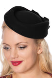 Cappello retrò con fiocchi nero